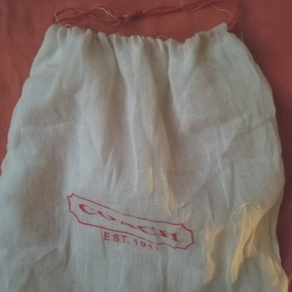 Original coach small draw string pouch sack